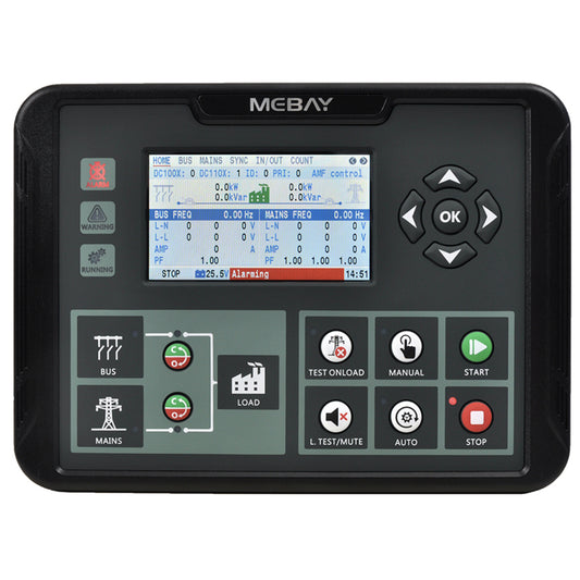 Mebay Synchronising Generator Controller Auto Mains Utility Failure Load Share Generator Control Module DC102D