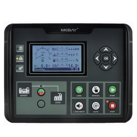 Módulo de control del generador automático Mebay, panel controlador DC50D DC52D DC50DR DC52DR AMF RS485 para piezas de generador diésel opcionales