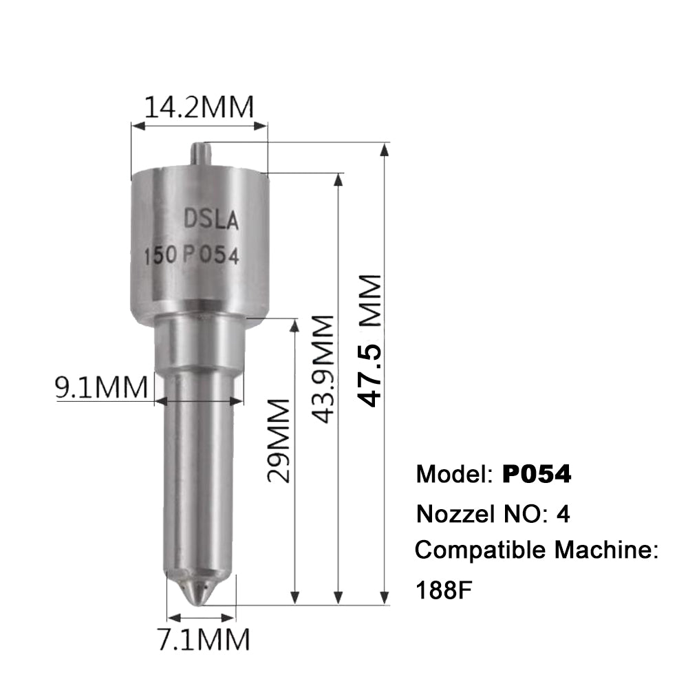 Fuel Injector Nozzle Injector Tip 168F 173F 178F 186F 186FA 188F 192F 195F Air-Cooled Diesel Engine & Micro Tiller Parts