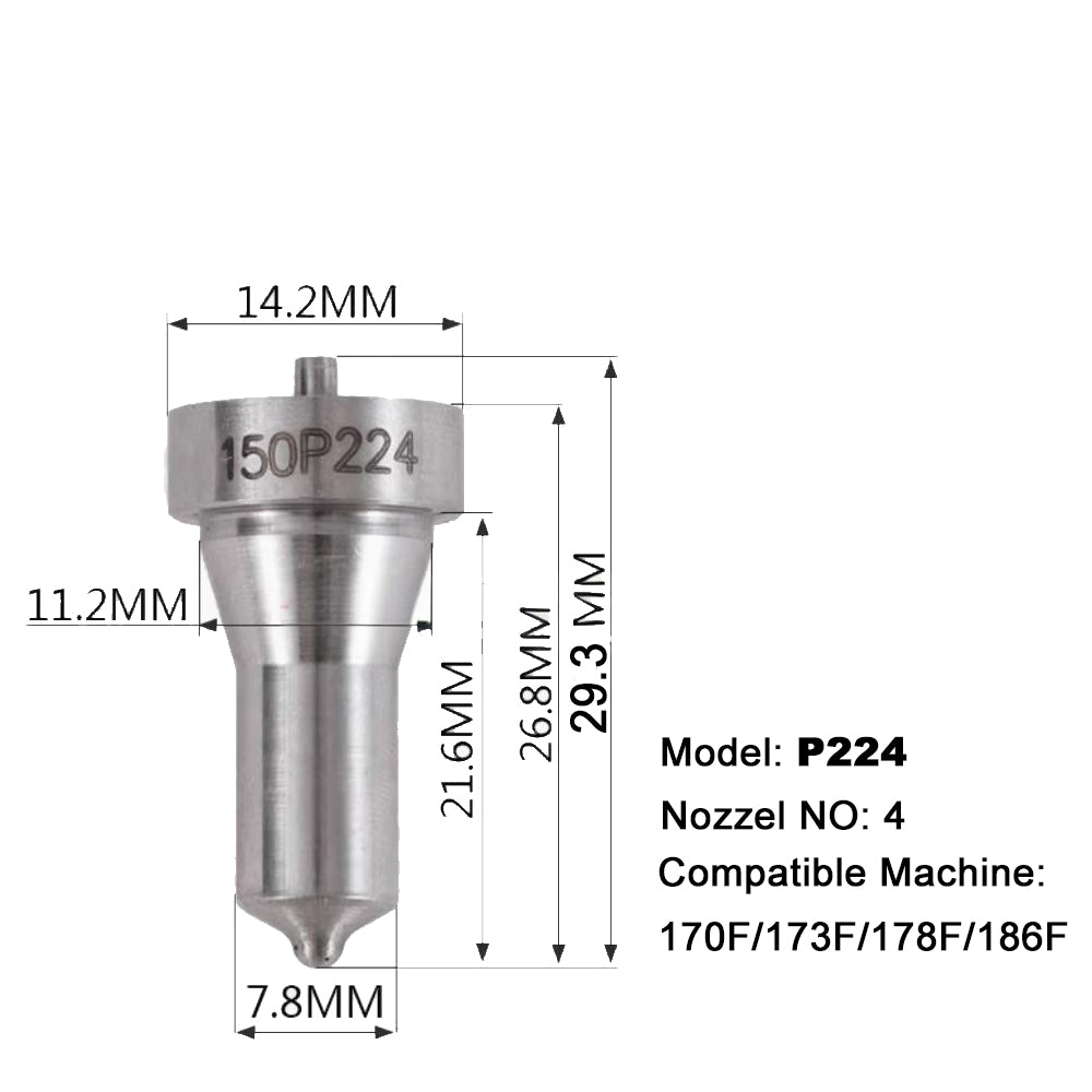 Fuel Injector Nozzle Injector Tip 168F 173F 178F 186F 186FA 188F 192F 195F Air-Cooled Diesel Engine & Micro Tiller Parts