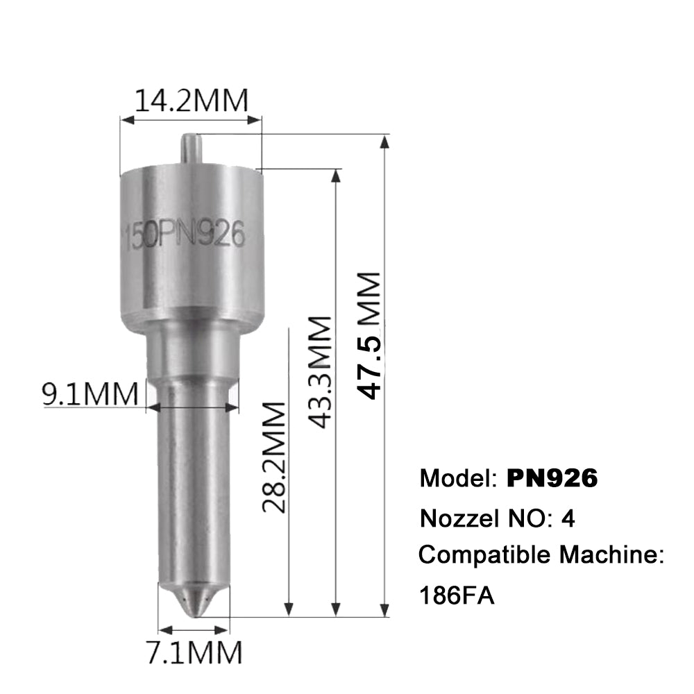 Fuel Injector Nozzle Injector Tip 168F 173F 178F 186F 186FA 188F 192F 195F Air-Cooled Diesel Engine & Micro Tiller Parts