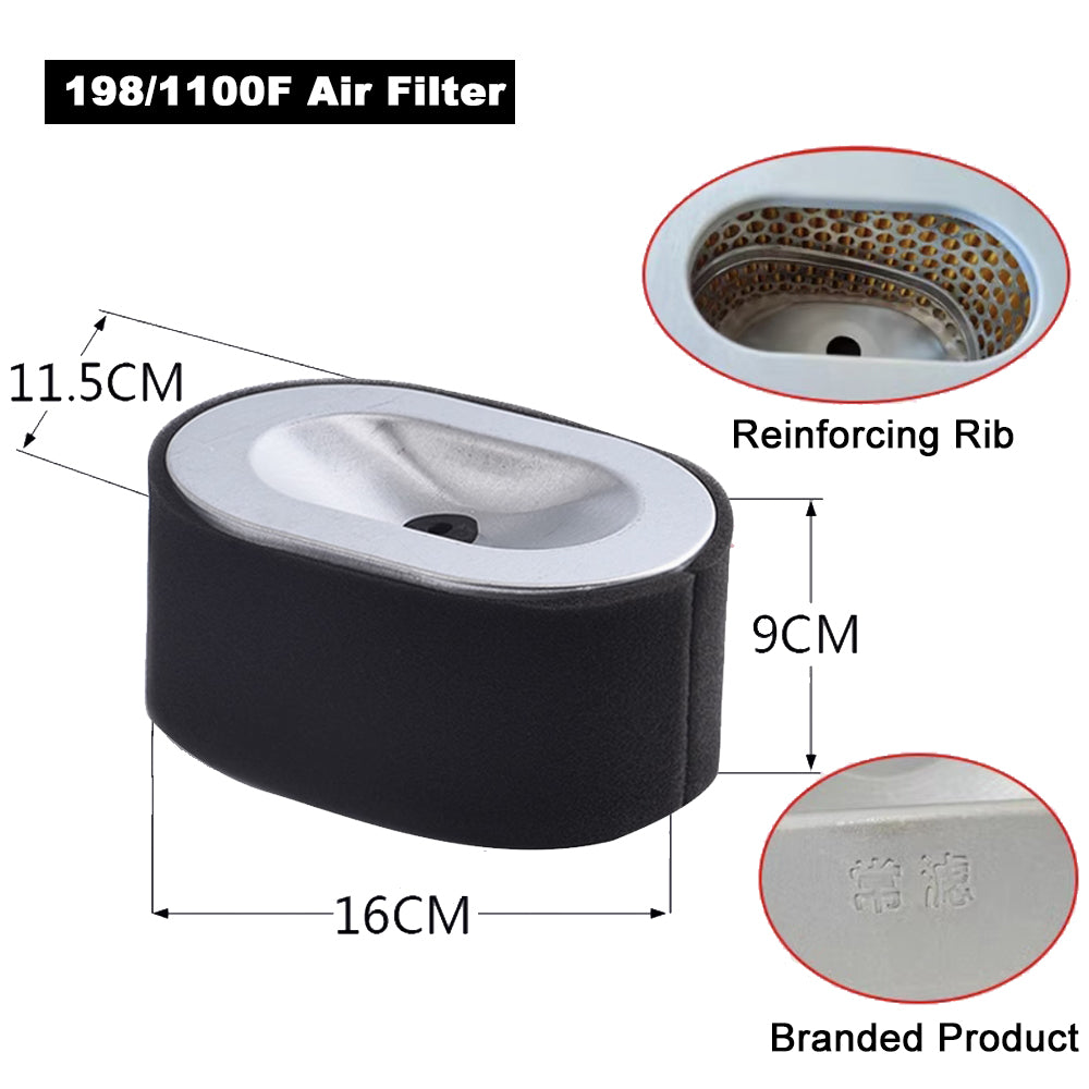 Air Filter 170F 172F 178F 186F 188F 192F 198F 1100F 1102F 1105F Diesel Engine Parts