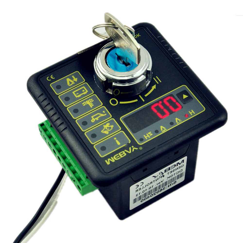 Mebay LED Display Manual Generator Engine Control Module Engine Controller DC10K