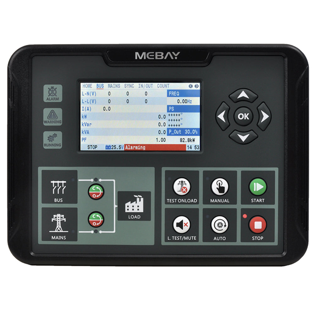 Mebay Synchronising Generator Controller Auto Mains Utility Failure Load Share Generator Control Module DC102D