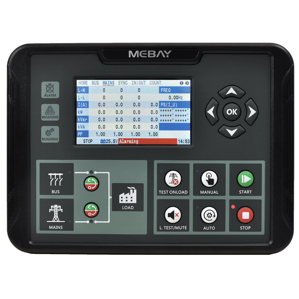 Mebay Synchronising Generator Controller Auto Mains Utility Failure Load Share Generator Control Module DC102D