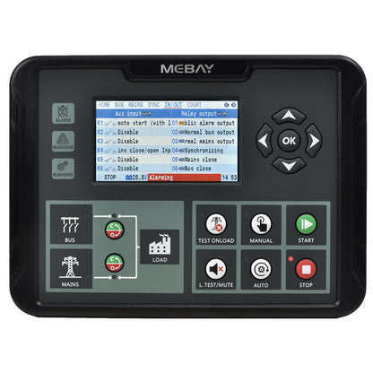 Mebay Synchronising Generator Controller Auto Mains Utility Failure Load Share Generator Control Module DC102D