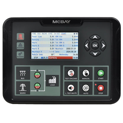 Mebay Synchronising Generator Controller Auto Mains Utility Failure Load Share Generator Control Module DC102D