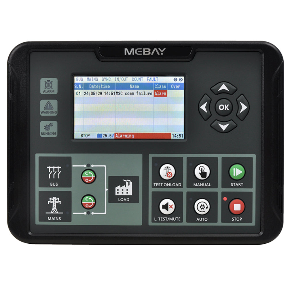 Mebay Synchronising Generator Controller Auto Mains Utility Failure Load Share Generator Control Module DC102D