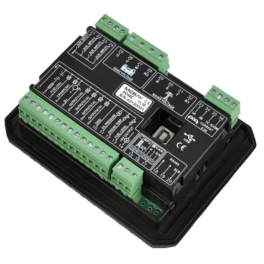 Mebay Auto ECU Generator Controller Control Module Controller Panel DC40C DC42C DC40CR DC42CR AMF RS485 for option