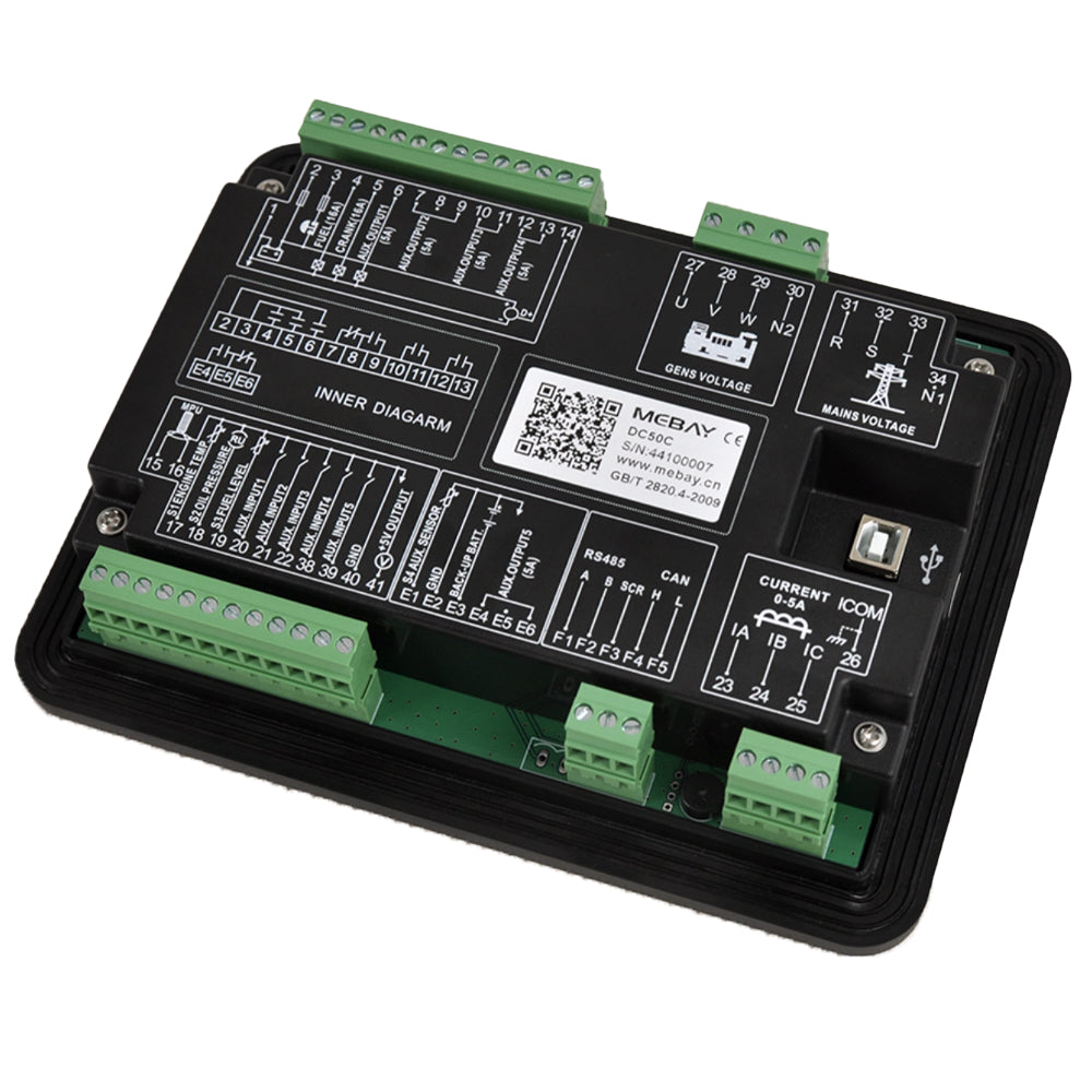 Mebay Auto ECU Generator Controller CAN Control Module Controller Panel DC50C DC52C DC50CR DC52CR AMF RS485 for option Diesel Generator Parts