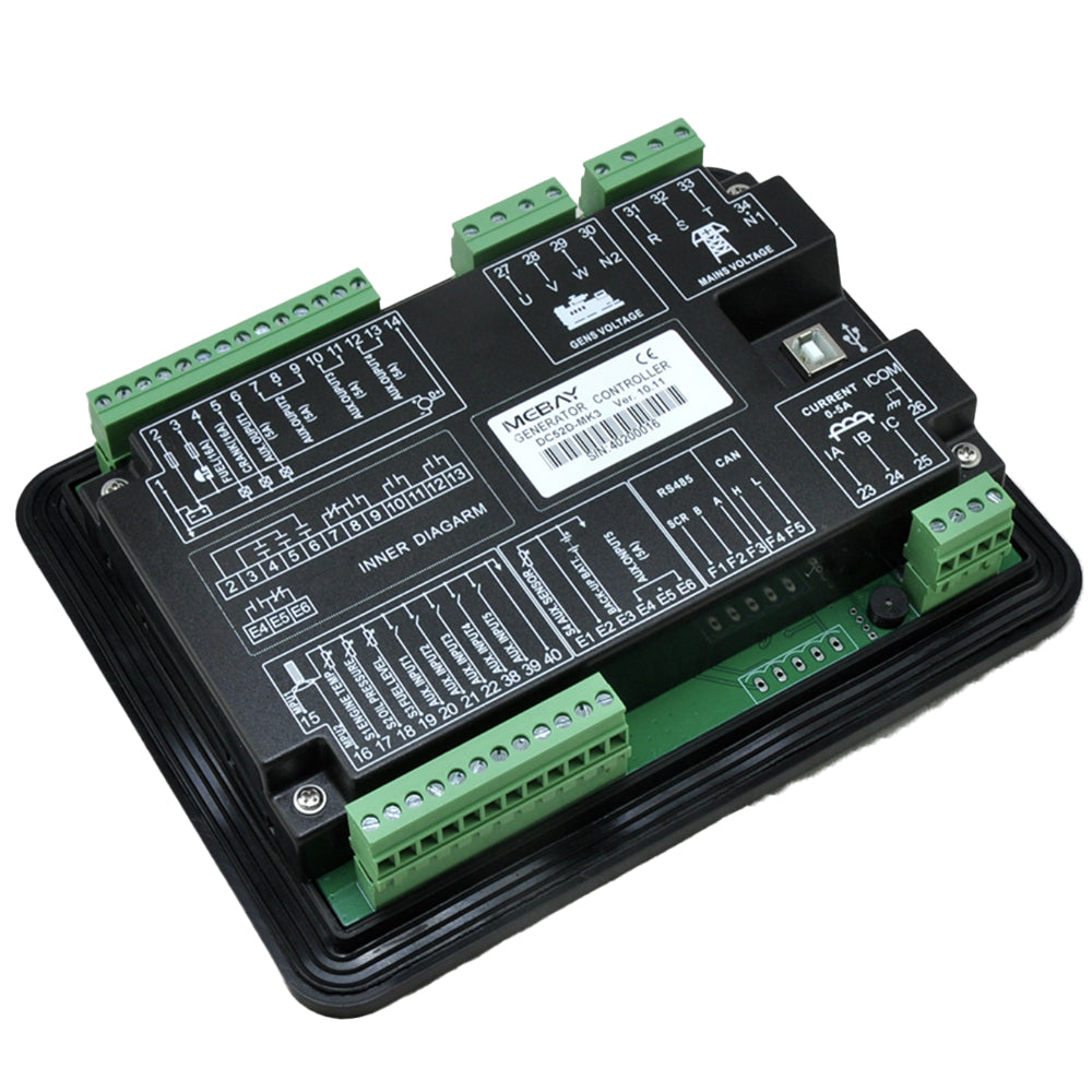 Mebay Auto Generator Controller Control Module Controller Panel DC50D DC52D DC50DR DC52DR AMF RS485 for option Diesel Generator Parts