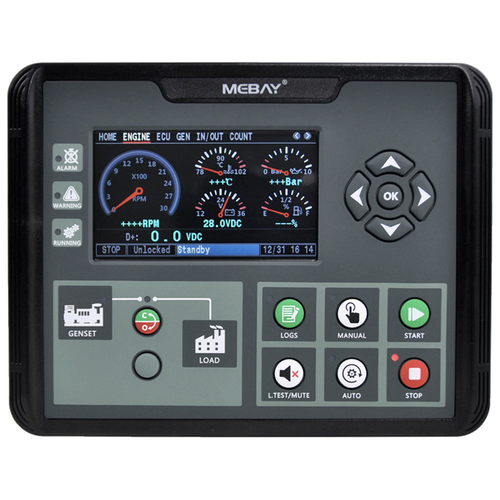 Mebay ECU Generator Controller Genset Control Module Panel DC70D DC72D DC70DR DC72DR