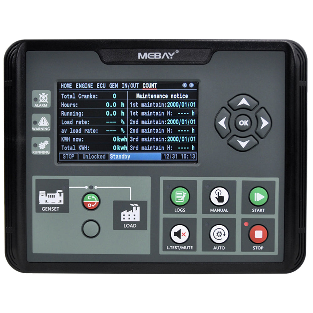 Mebay ECU Generator Controller Genset Control Module Panel DC70D DC72D DC70DR DC72DR