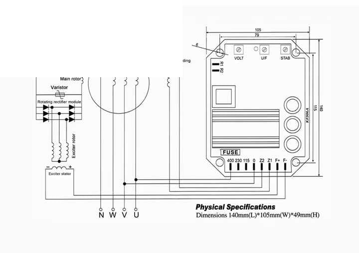 AVR Automatic Voltage Regulator AVR KF306A for Diesel Generator