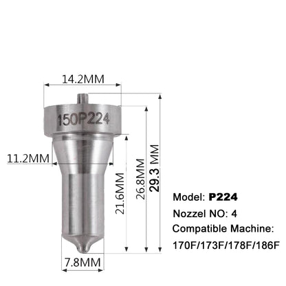 Fuel Injector Nozzle Injector Tip 168F 173F 178F 186F 186FA 188F 192F 195F Air-Cooled Diesel Engine & Micro Tiller Parts