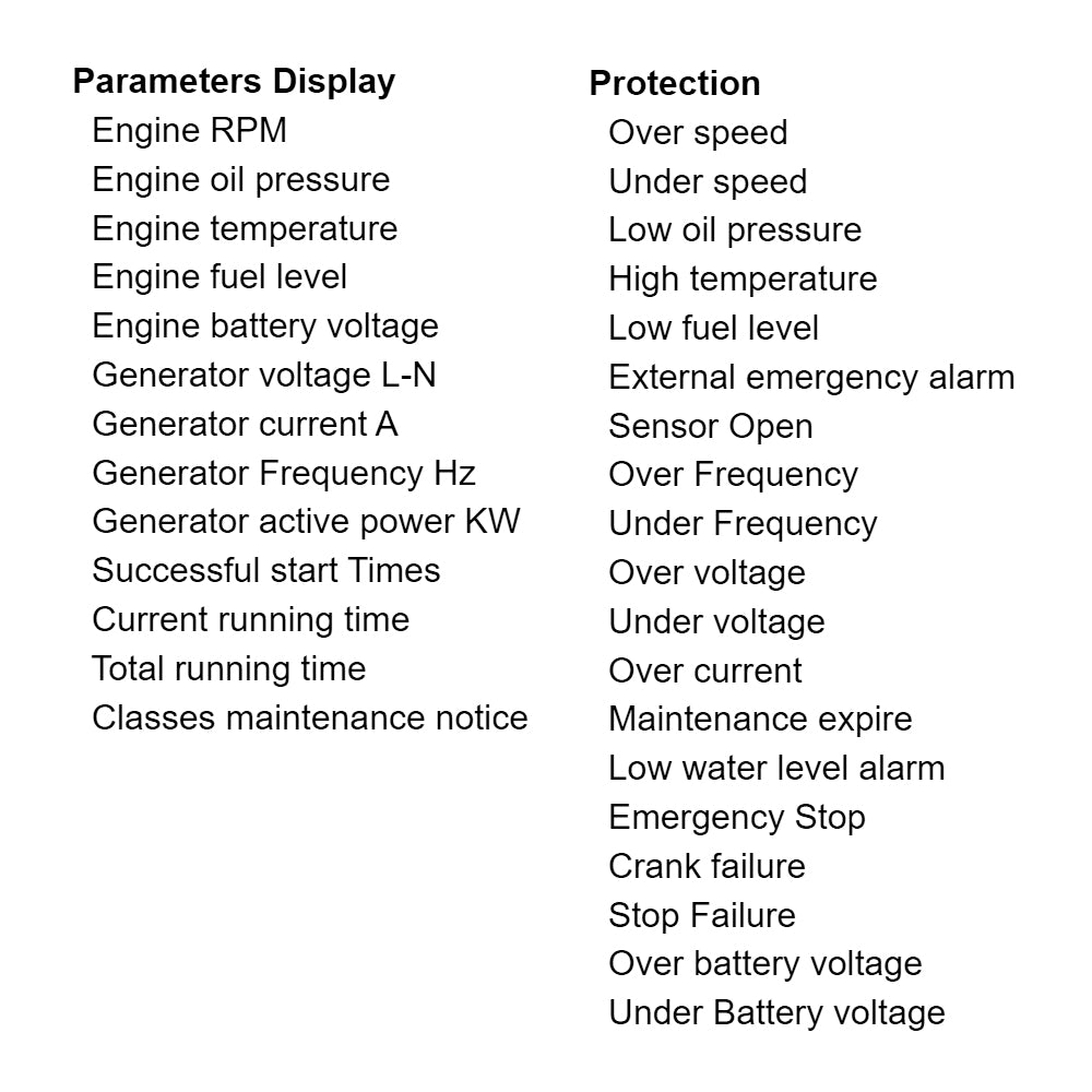Mebay AMF Generator Controller DC32D Auto Control Genset Generator Control Module Panel