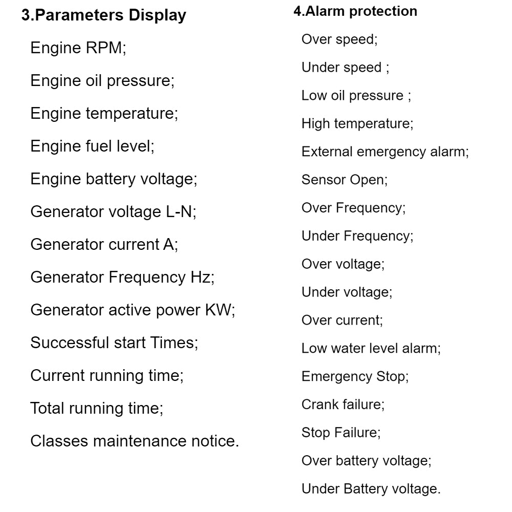 Mebay ECU Generator Controller DC30C CANBus Auto Control Genset Generator Control Module Panel